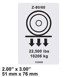 Picture of Decal-Label-Wheel Load Z80