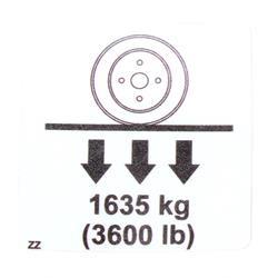 Skyjack 138123 - label wheel load 1635kg/360