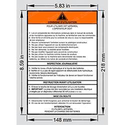 Haulotte 7814342 - decal, operating instructions