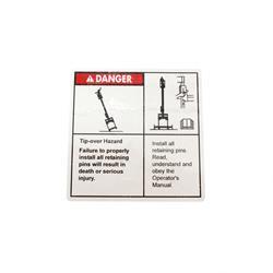 Picture of Decal Danger-Install Pins