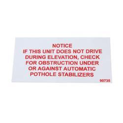 Picture of Decal - Pothole Obstrction