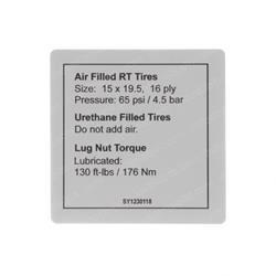 Picture of Decal - Tire Pressure