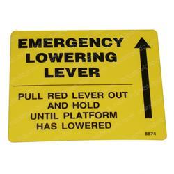 Picture of Decal Manual Lower Valve