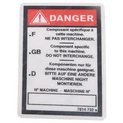Haulotte 3078147320 - decal, danger