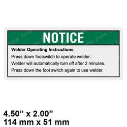 Genie 82406 - decal, welding instructions
