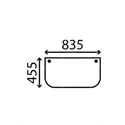 Komatsu 20Y-54-51812 - window panel glass
