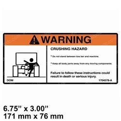 Picture of Decal Warning Crushing to