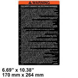 Caterpillar 9128103700 - decal, warning